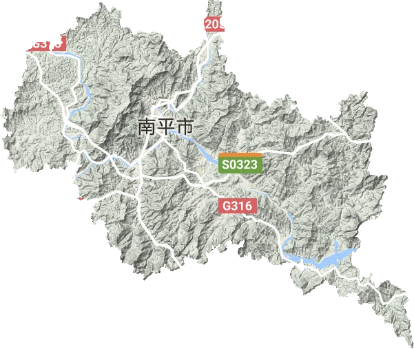 延平區(qū)地形圖