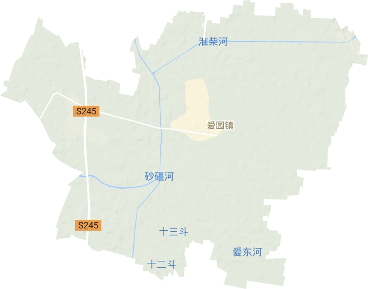 愛園鎮地形圖