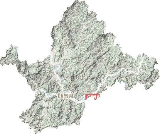 順昌縣地形圖