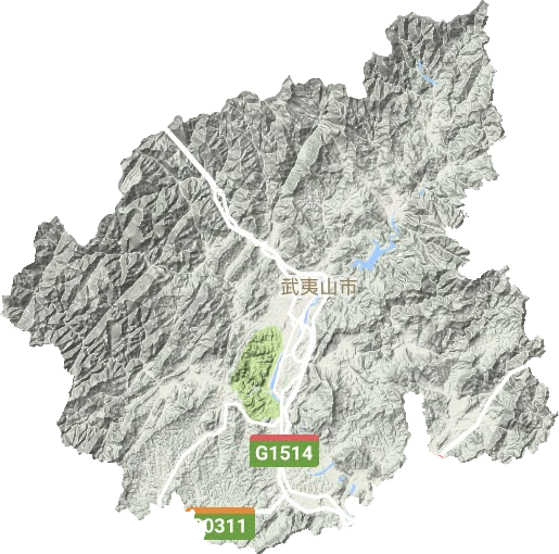 武夷山市地形圖