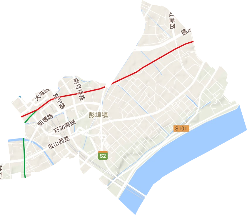 彭埠鎮地形圖