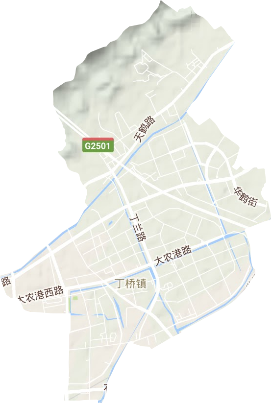 丁橋鎮地形圖