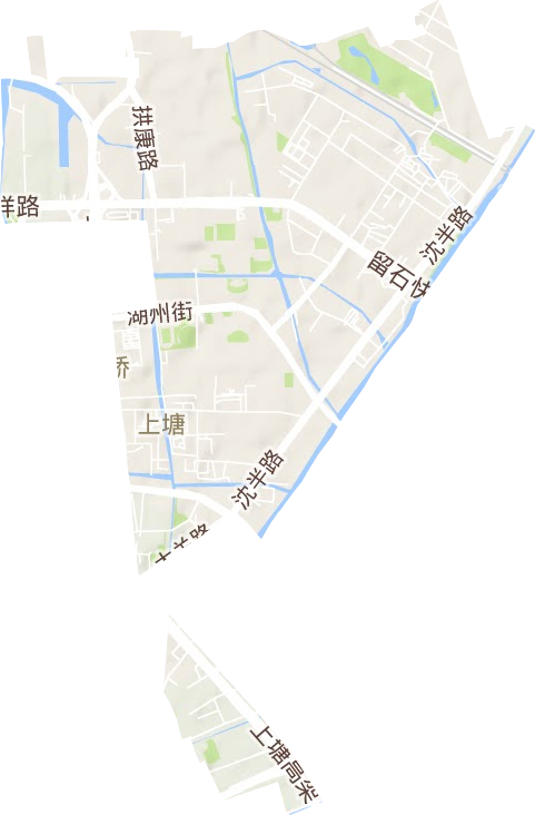 上塘街道地形圖