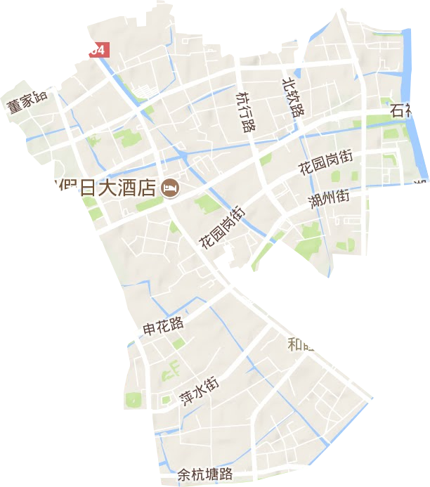 祥符街道地形圖