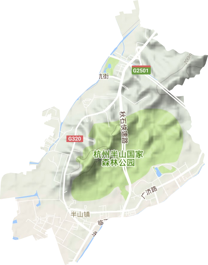 半山街道地形圖