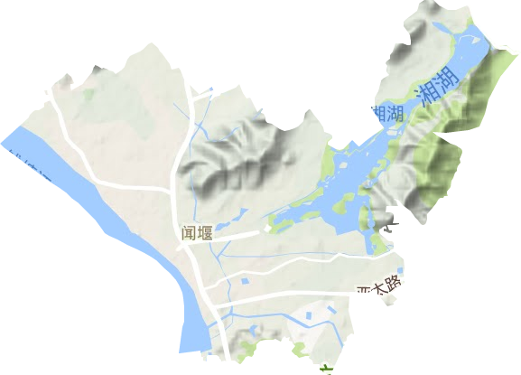 聞堰鎮地形圖