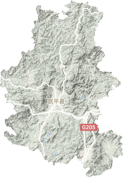 武平縣地形圖