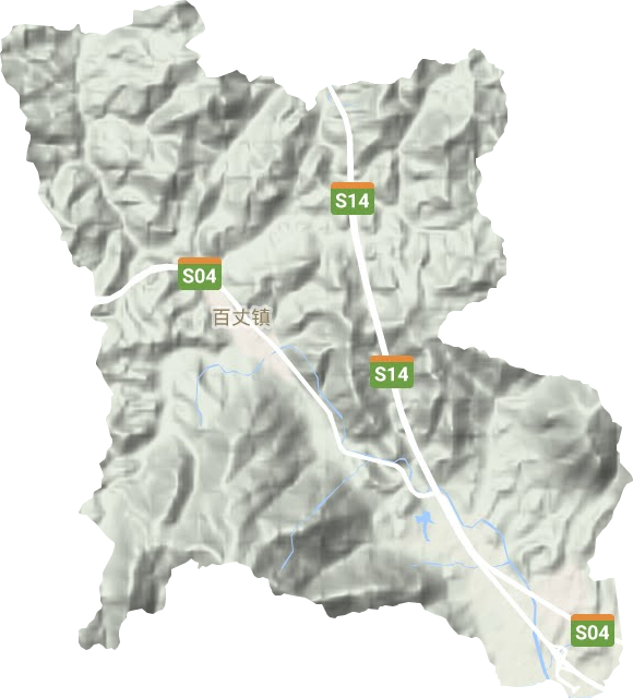 百丈鎮地形圖