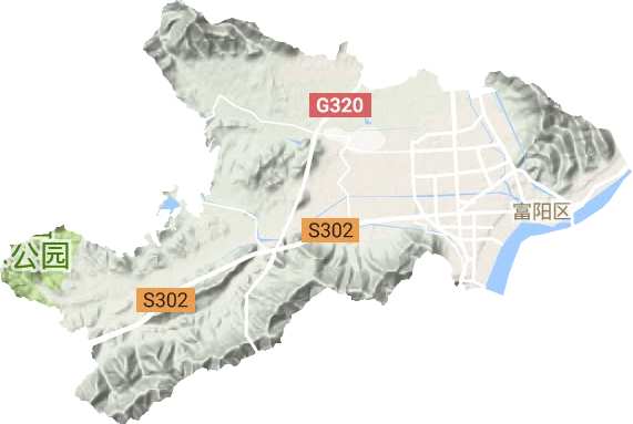 富春街道地形圖