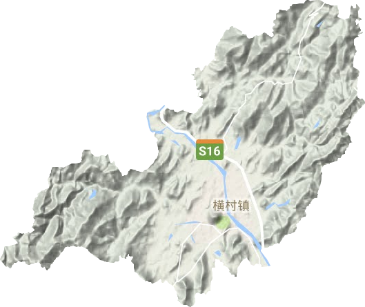 橫村鎮(zhèn)地形圖