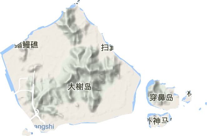 大榭街道地形圖