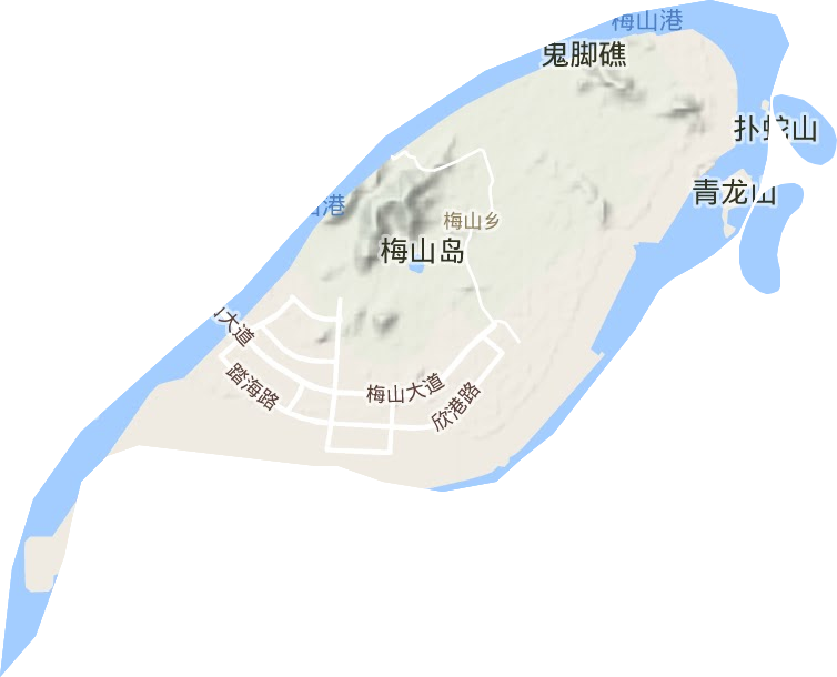 梅山鄉地形圖