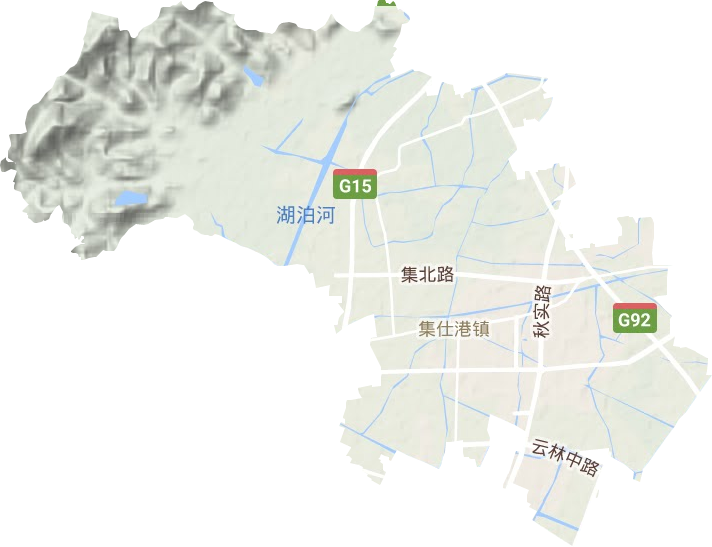 集士港鎮地形圖