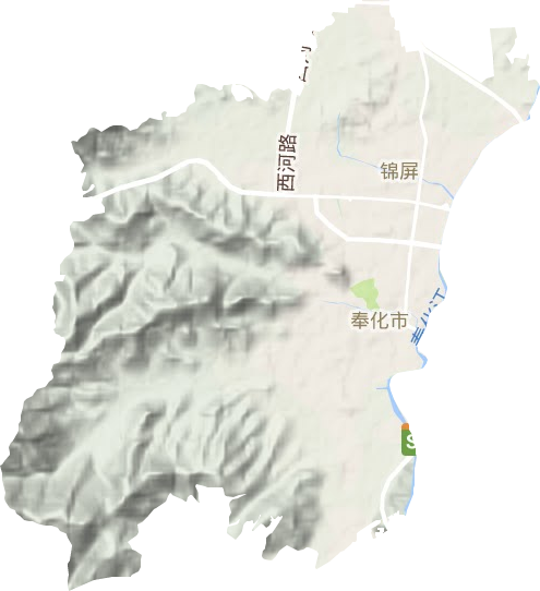 錦屏街道地形圖