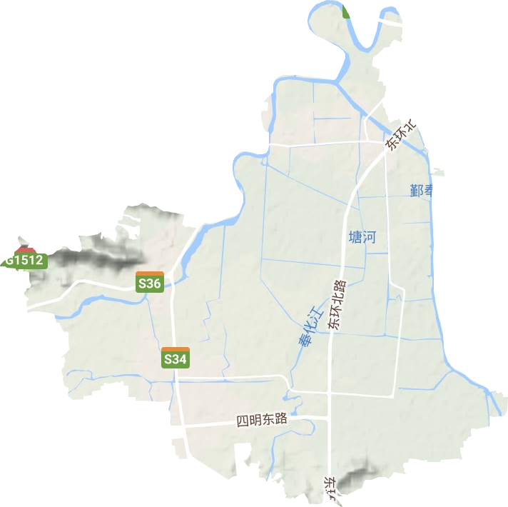江口街道地形圖