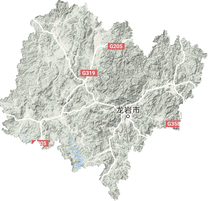 龍巖市地形圖
