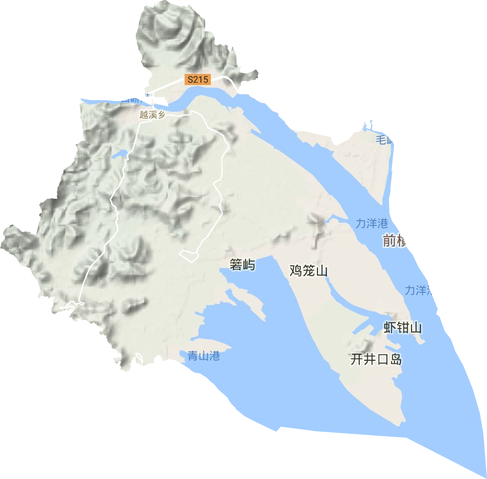 越溪鄉(xiāng)地形圖