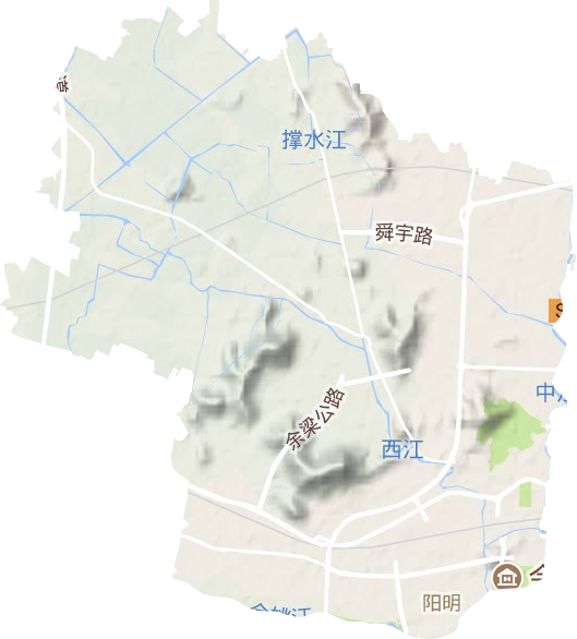 陽明街道地形圖