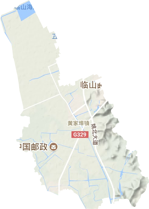 黃家埠鎮(zhèn)地形圖