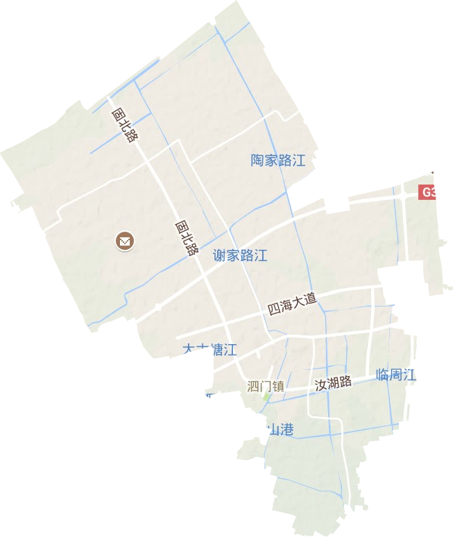 泗門鎮(zhèn)地形圖