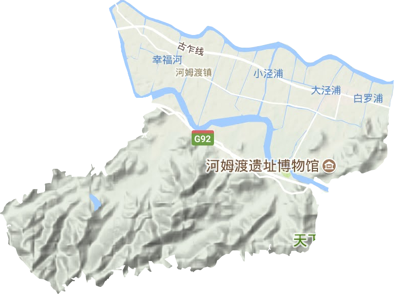 河姆渡鎮地形圖