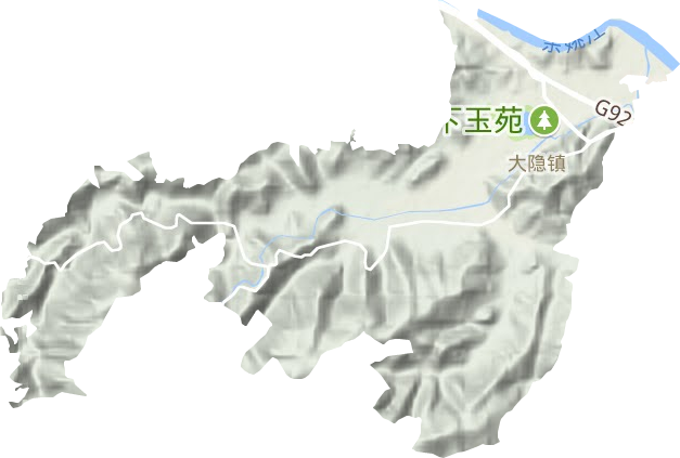 大隱鎮地形圖