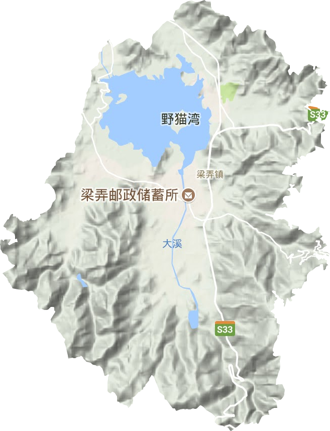 梁弄鎮地形圖