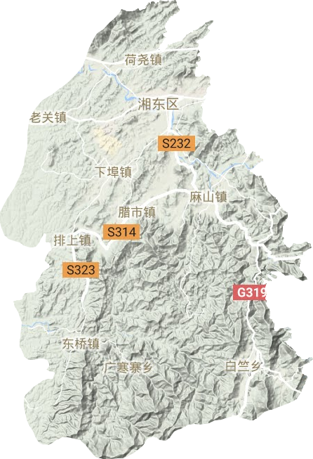 湘東區地形圖