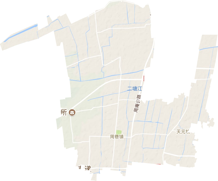 周巷鎮地形圖