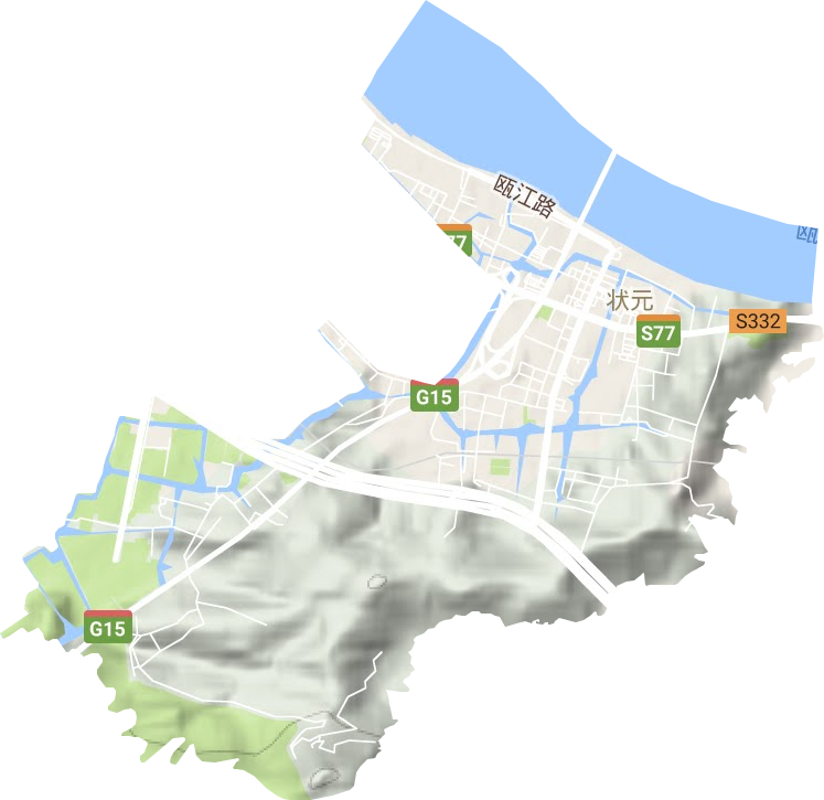狀元街道地形圖