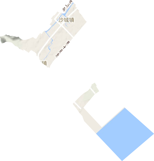 沙城街道地形圖