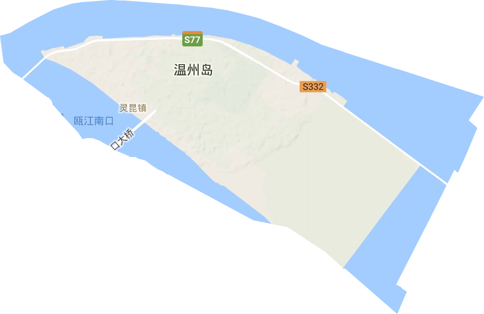 靈昆街道地形圖