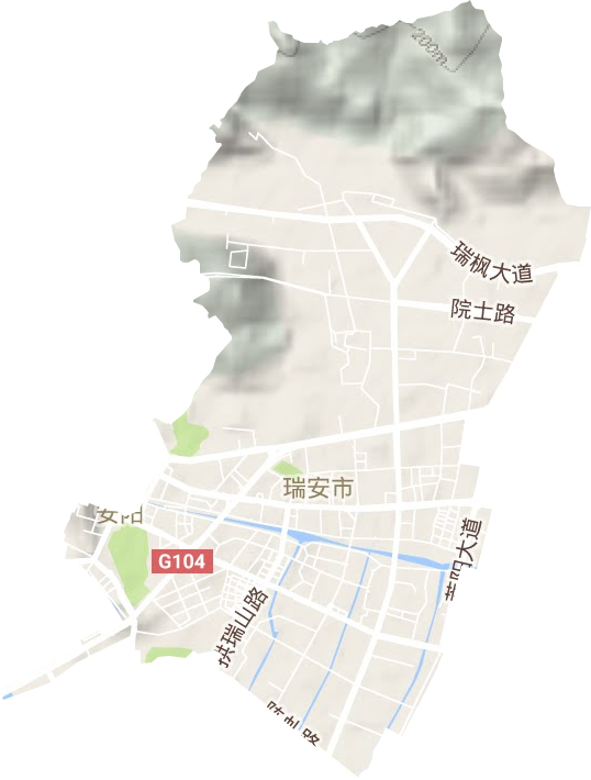 安陽街道地形圖