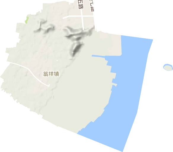 翁垟街道地形圖
