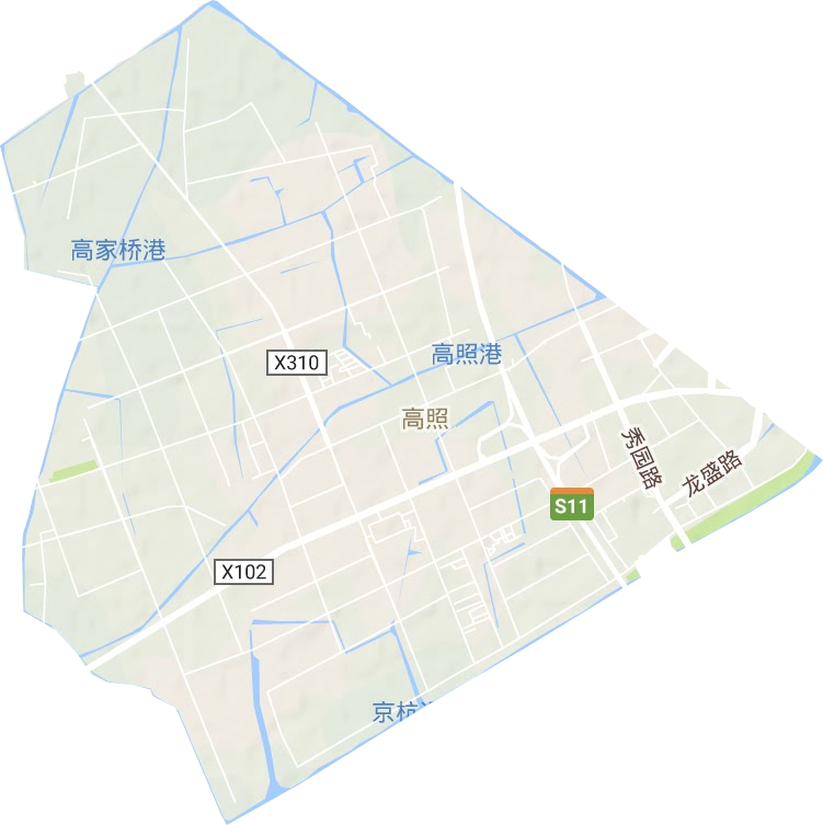 高照街道地形圖