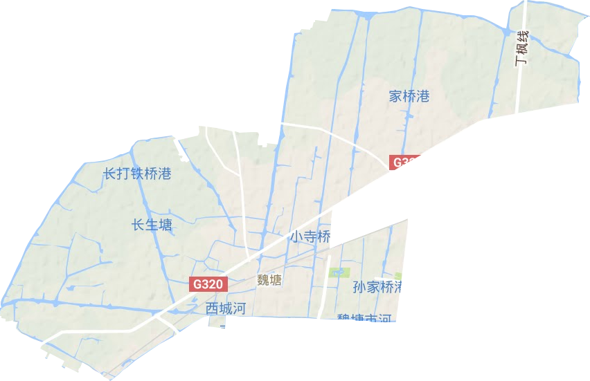 魏塘街道地形圖