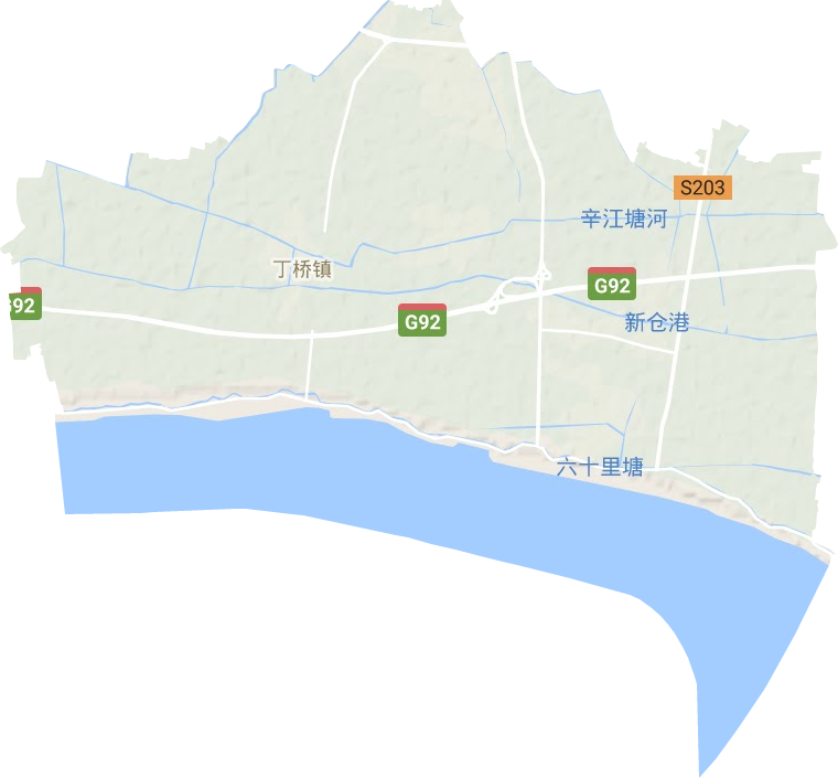 丁橋鎮地形圖
