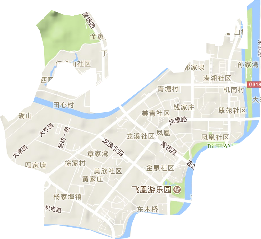 鳳凰街道地形圖
