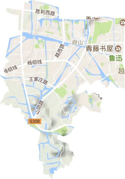 府山街道地形圖