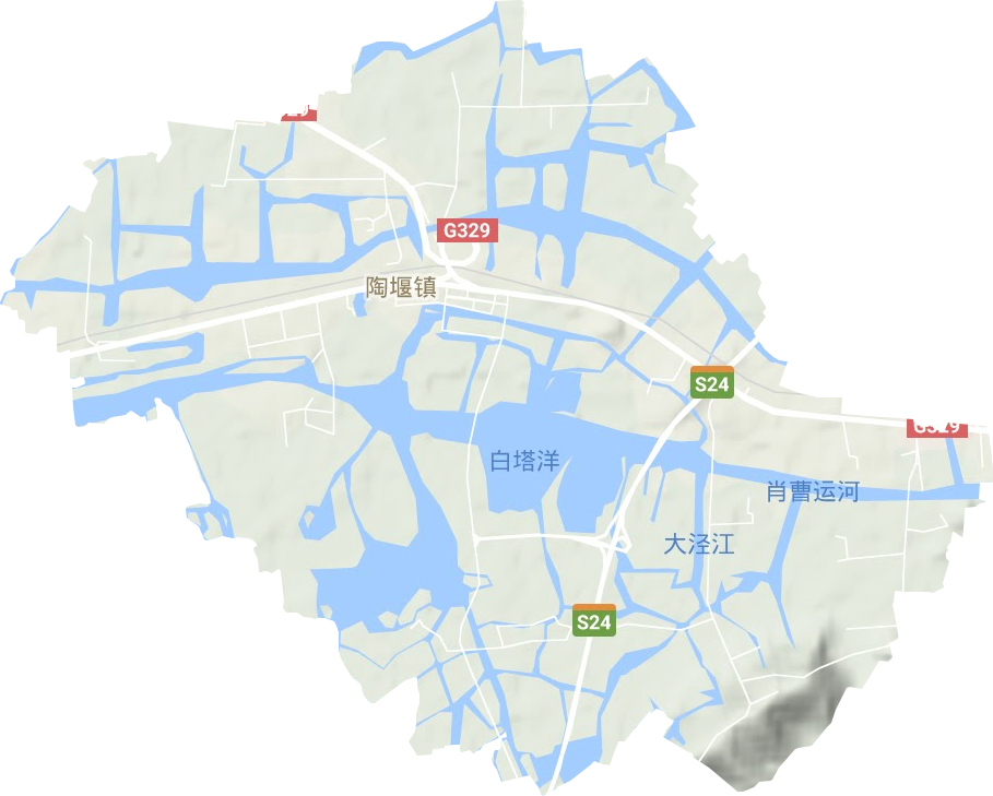 陶堰鎮地形圖