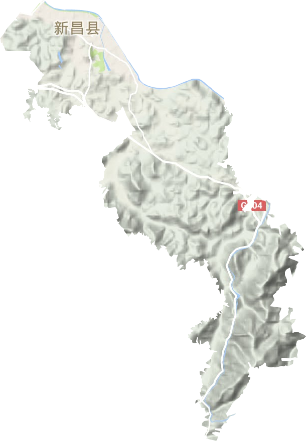 南明街道地形圖
