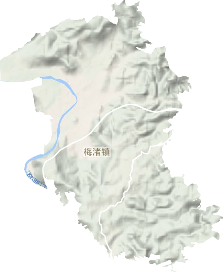 梅渚鎮地形圖
