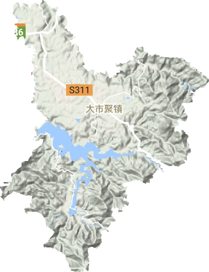 大市聚鎮(zhèn)地形圖