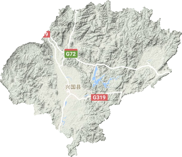 興國縣地形圖