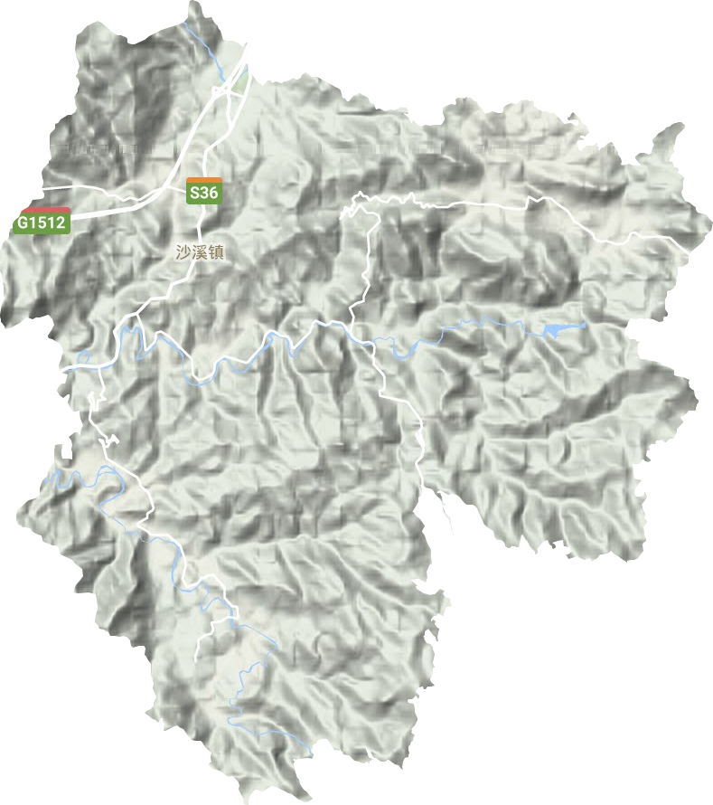 沙溪鎮(zhèn)地形圖
