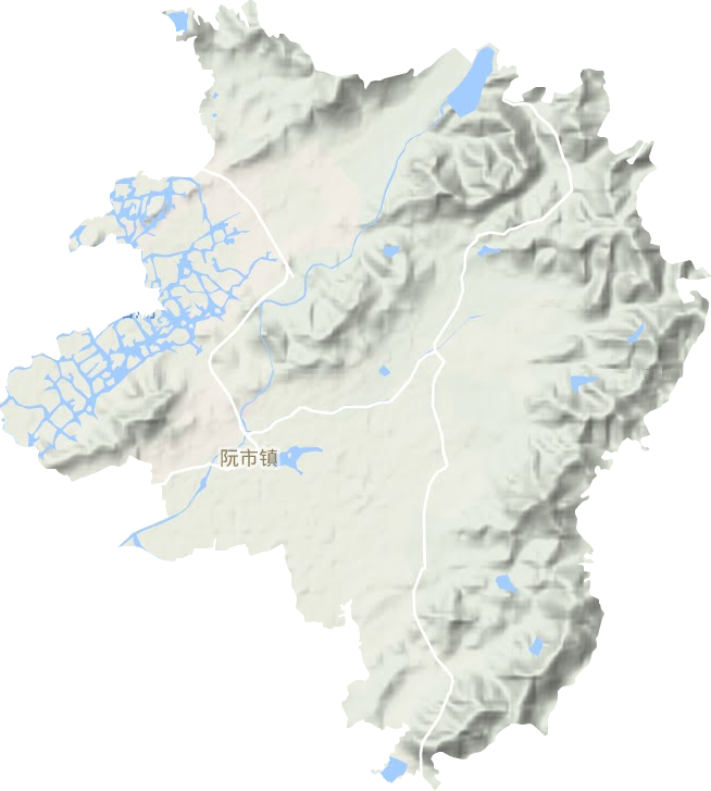 阮市鎮(zhèn)地形圖