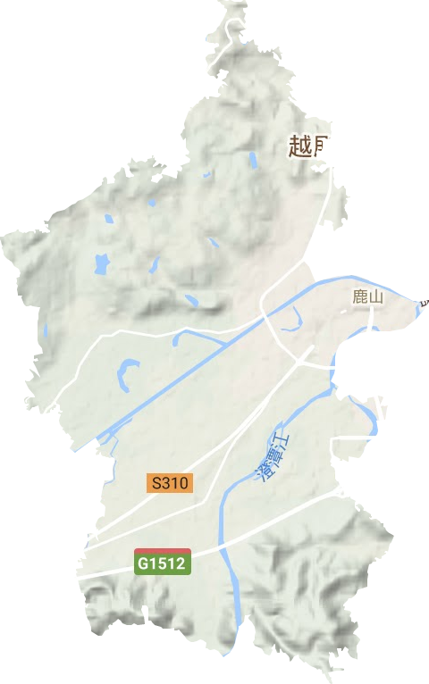 鹿山街道地形圖