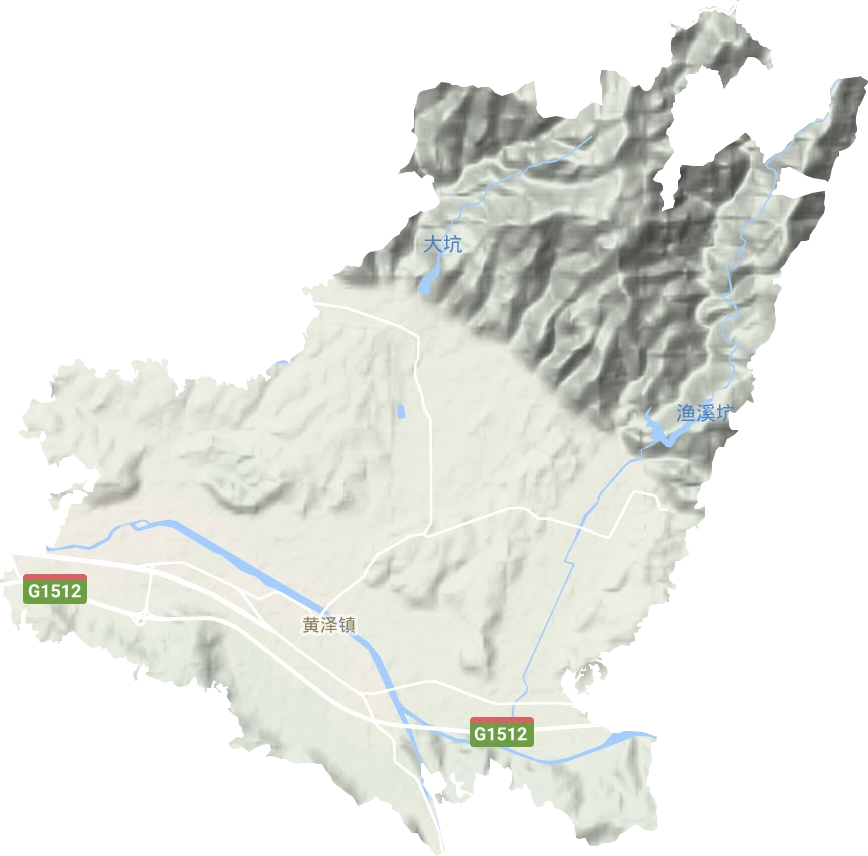黃澤鎮地形圖