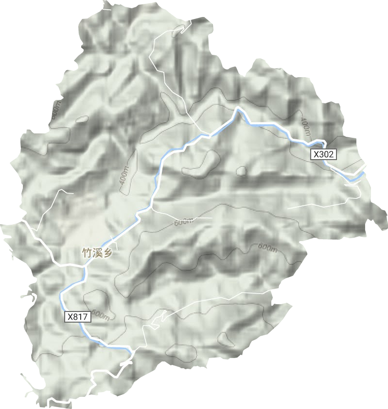 竹溪鄉地形圖