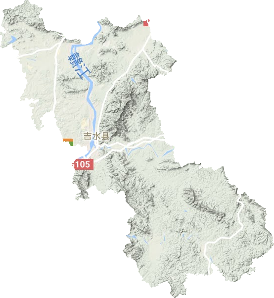 吉水縣地形圖